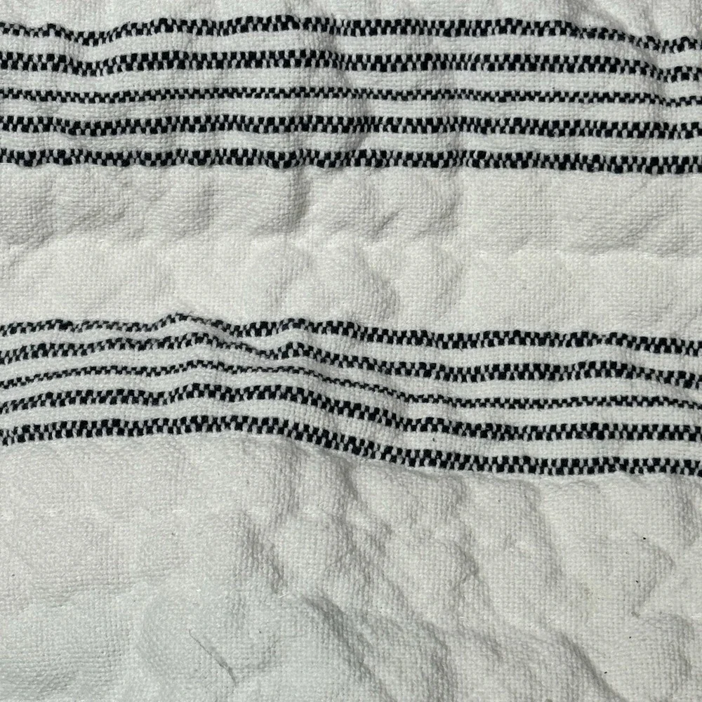 Pottery Barn‎ 100% Cotton Standard Pillow Sham Cover Classic White Black